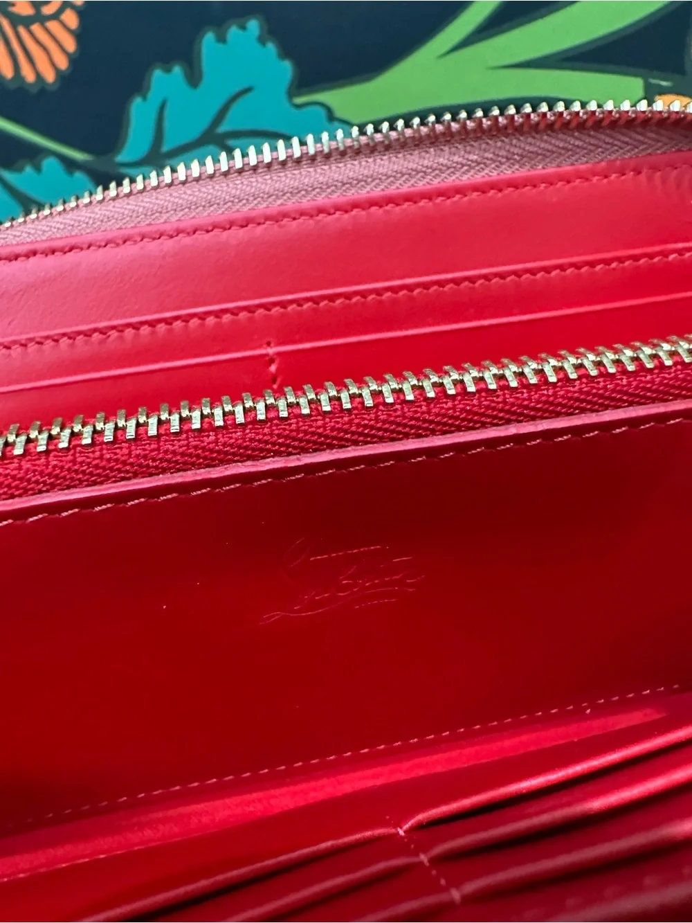 Christian Louboutin Panettone Wallet Voile Pink Ombré Multimetal Spikes like new
